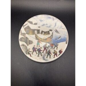 Vintage Andreas Alariesto The Finns Watching Whales Mini Plate Arabia Finland